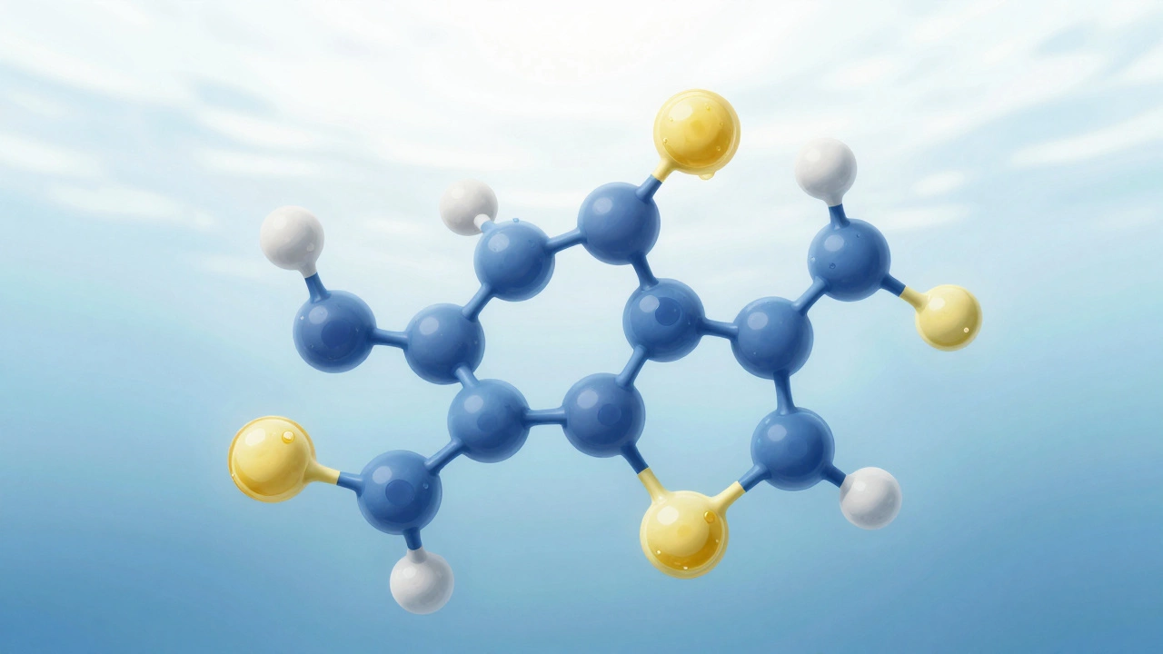 Illustration of surfactant molecules lifting oil from hair strands