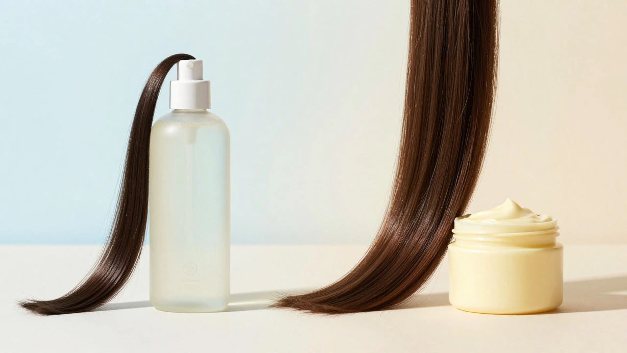 Comparison of protein-treated stiff hair vs moisturized flexible hair